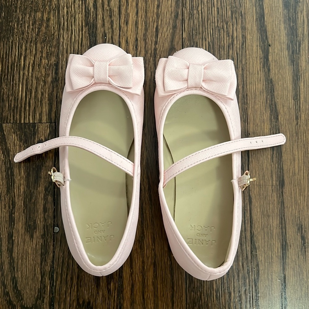 Janie and Jack Girls Pink Bow Mary Janes